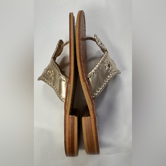 Jack Rogers Classic Gold Metallic Sandals - Size 7 M - Preppy Icon! - Picture 3 of 7